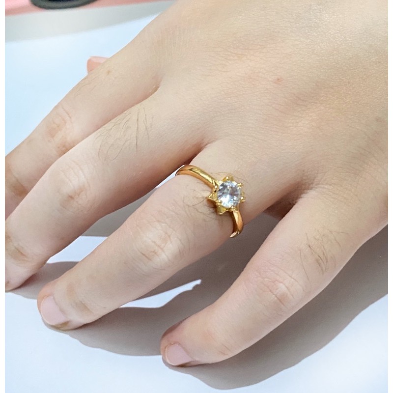 cincin wanita //cincin permata satu //permata//cincin penganti emas//cincin