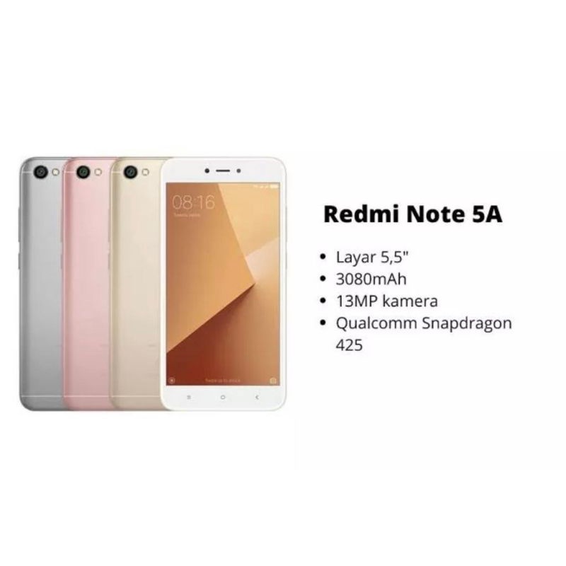 Hp Baru Xiaomi Redmi Note 5A Ram 2/16GB &amp; 3/32GB |4/64GB LTE 4G