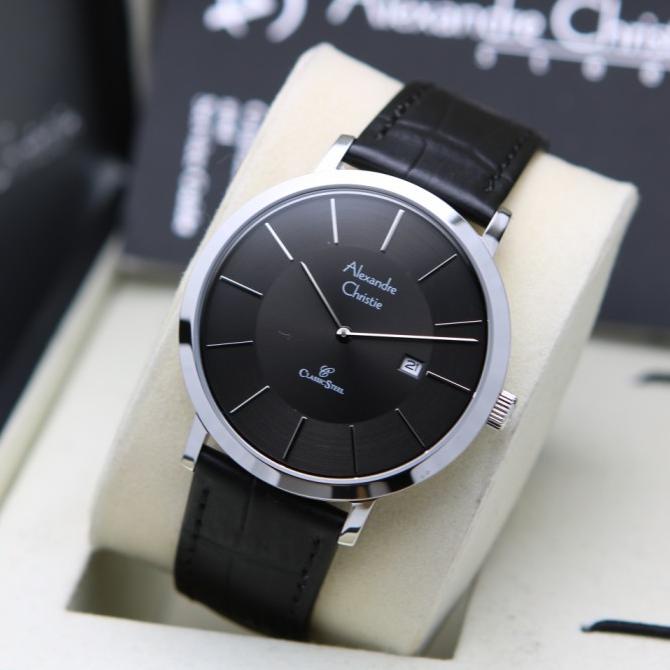 Lucu Alexandre Christie Ac 8599 Silver Black Pria. Garansi Resmi 1Tahun Diskon