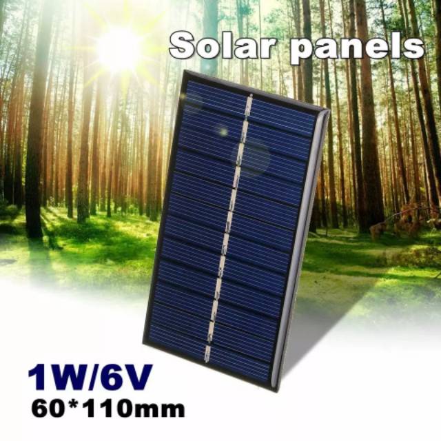 Sel solar panel surya 6v 1w 200ma REAL