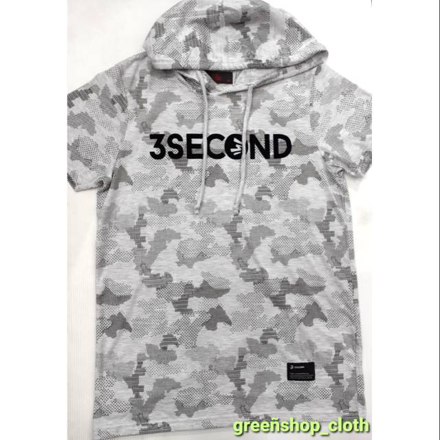 Kaos hoodie atasan pria 3second ORIGINAL