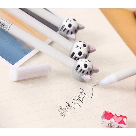 pen kepala kucing cute cat Gel 0.5mm black pen shape (4B2) spe012