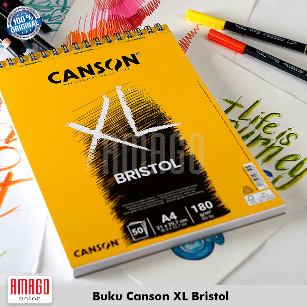 Buku gambar CANSON XL Bristol - 60 sheets - A4 size - 90 gsm (Album) – 200001869