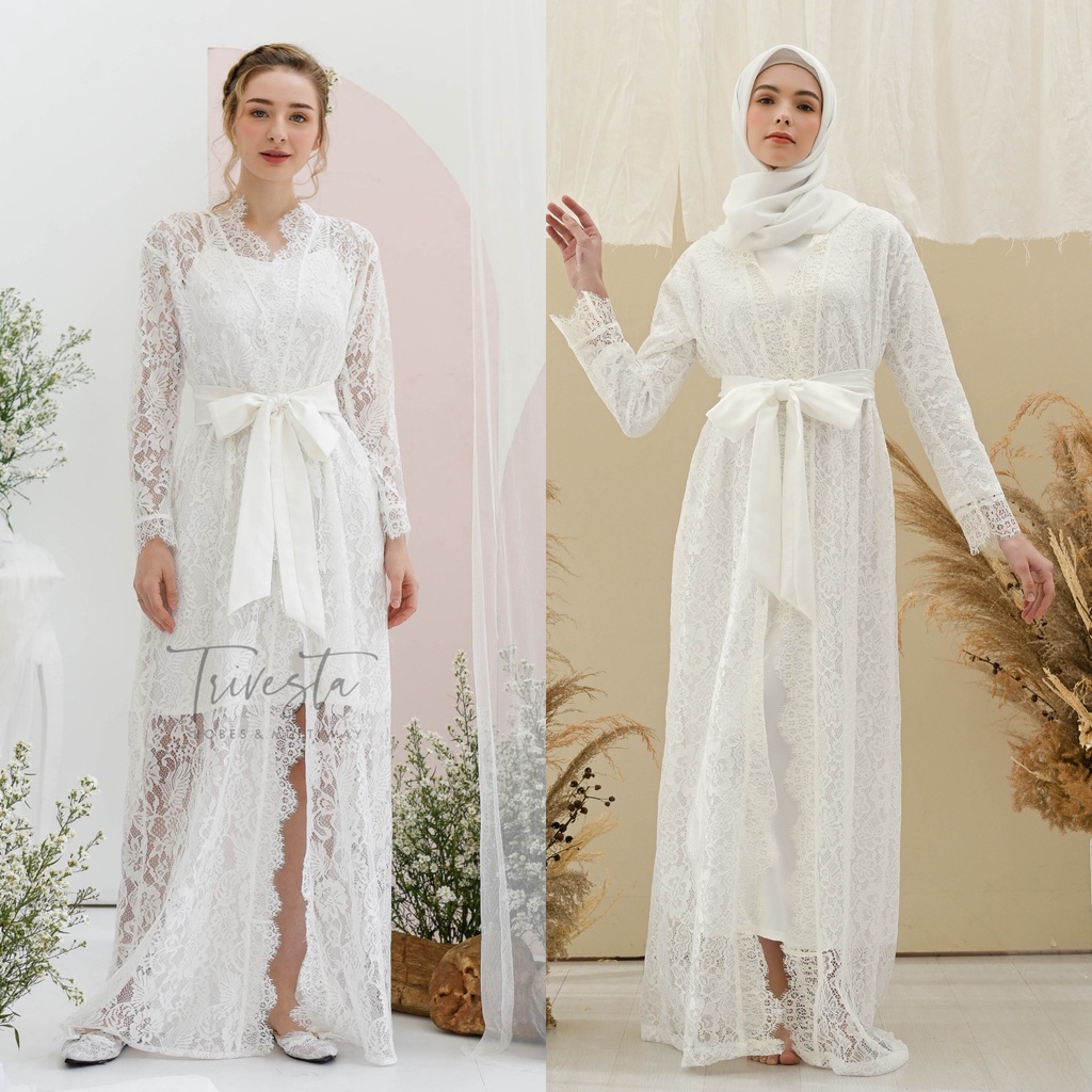 Whitney Robe -KIMONO PENGANTIN BROKAT PANJANG WEDDING ROBE KIMONO BRIDE