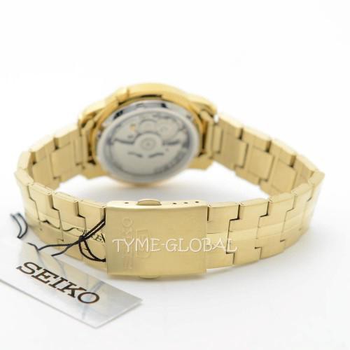 Seiko 5 SNKL96K1 Automatic Gold Coating Bracelet | Jam Pria SNKL96