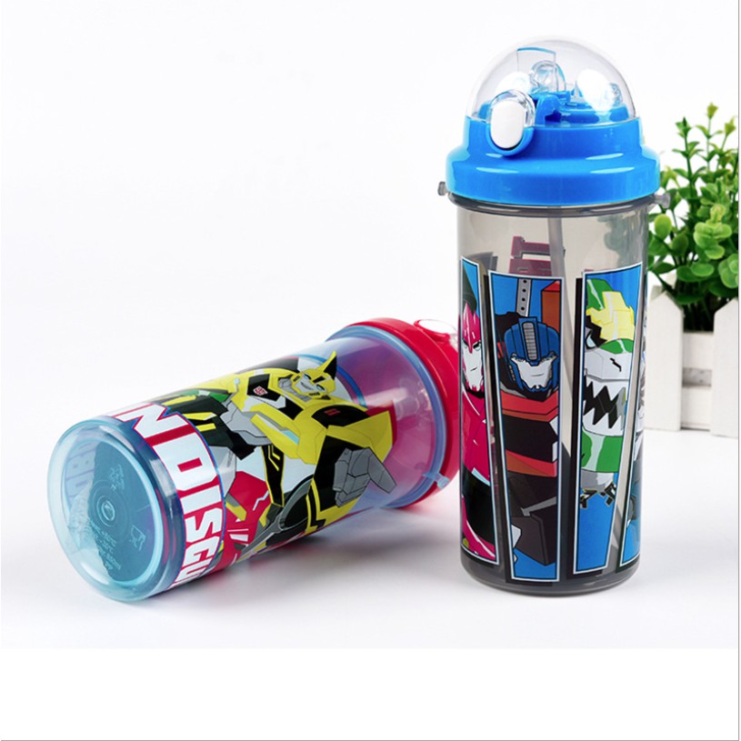 Botol air minum PLASTIK BPA Free 650 ml material PP5 BPA FREE FOOD GRADE / Botol minum anak BPA Free karakter Transformers