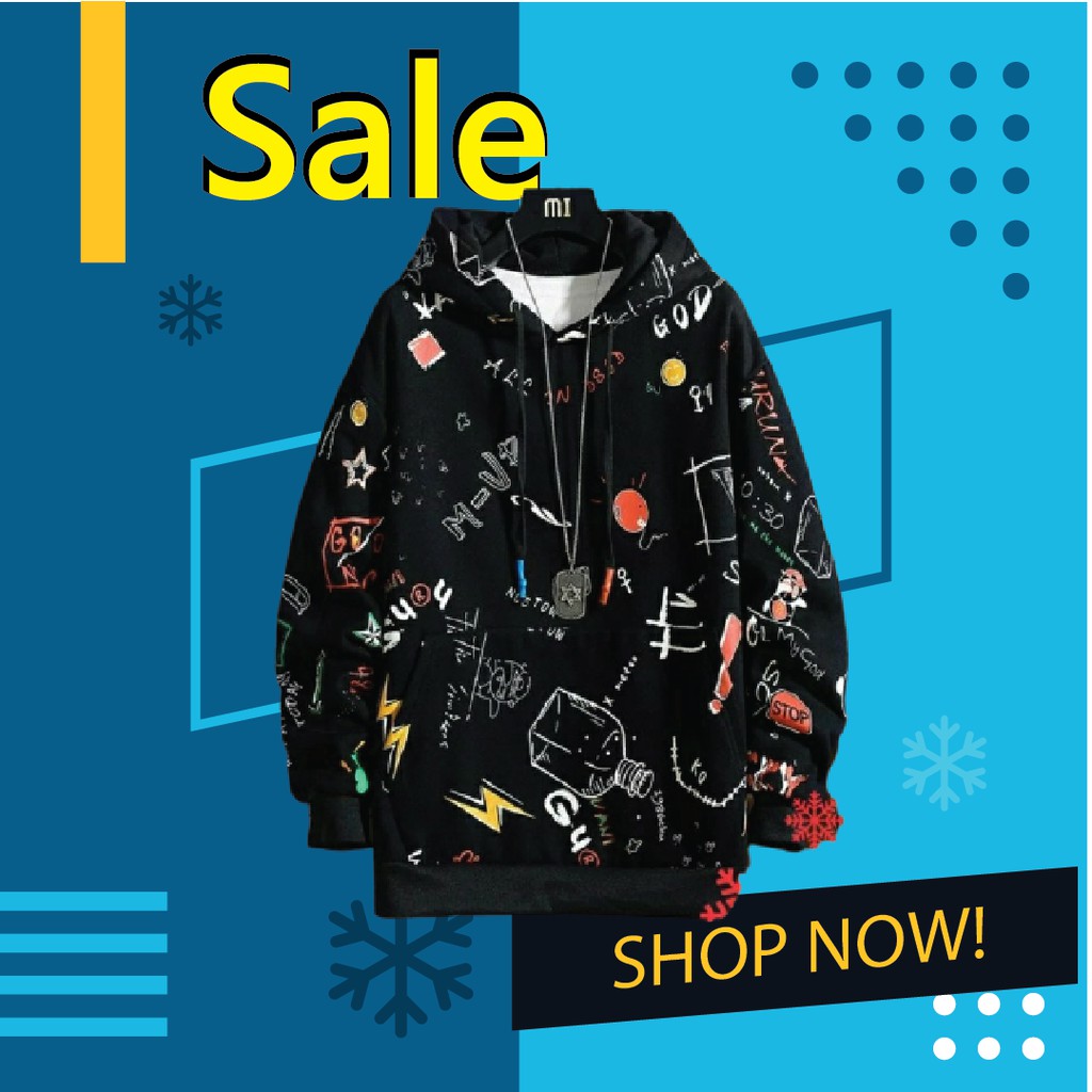 SWEATER PRIA LENGAN PANJANG JuUMBO SWEATER HOODIE COWOK JAKET HODI - Putih