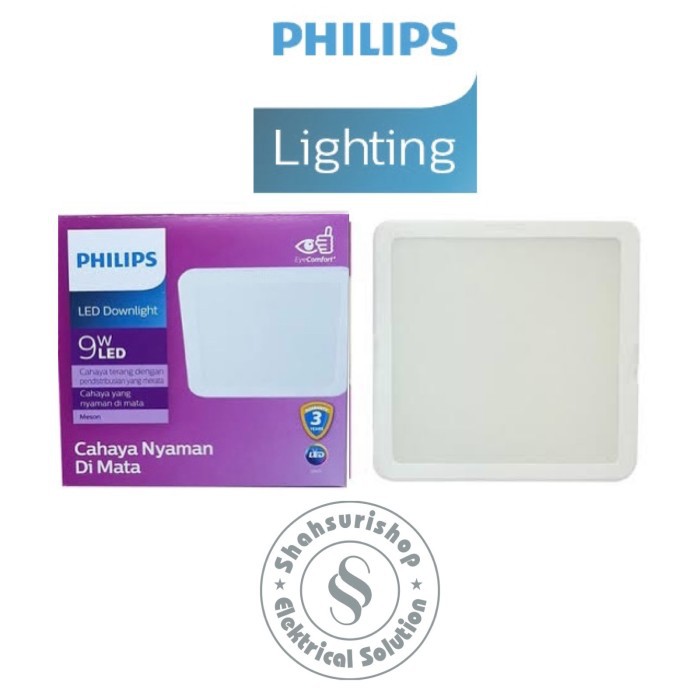 PHILIP LED MESON SQ SQUARE KOTAK 9W 9 W WATT 105 MM