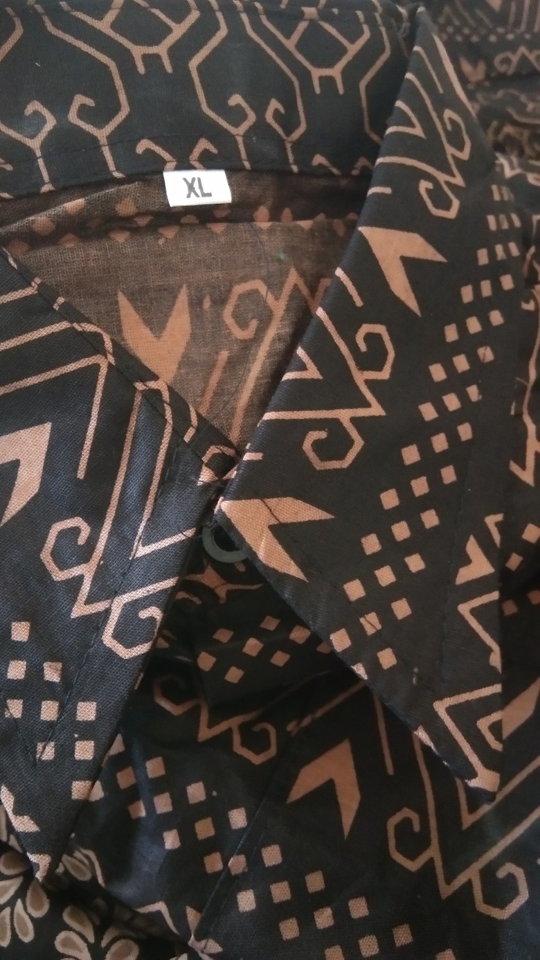 Size M L Xl Xxl Bswart Batik Hrb026 Kenongo Hem Batik Monochrome Semut Coklat Kemeja Batik Pria