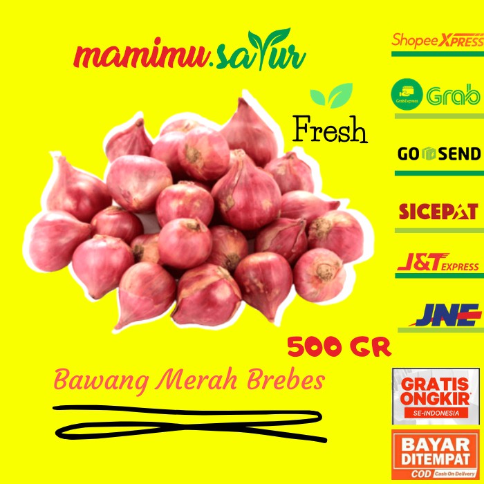 

BAWANG MERAH BRAMBANG BREBES MURAH BAWANG MERAH RED ONION PASAR ONLINE 22C - 500 Gram