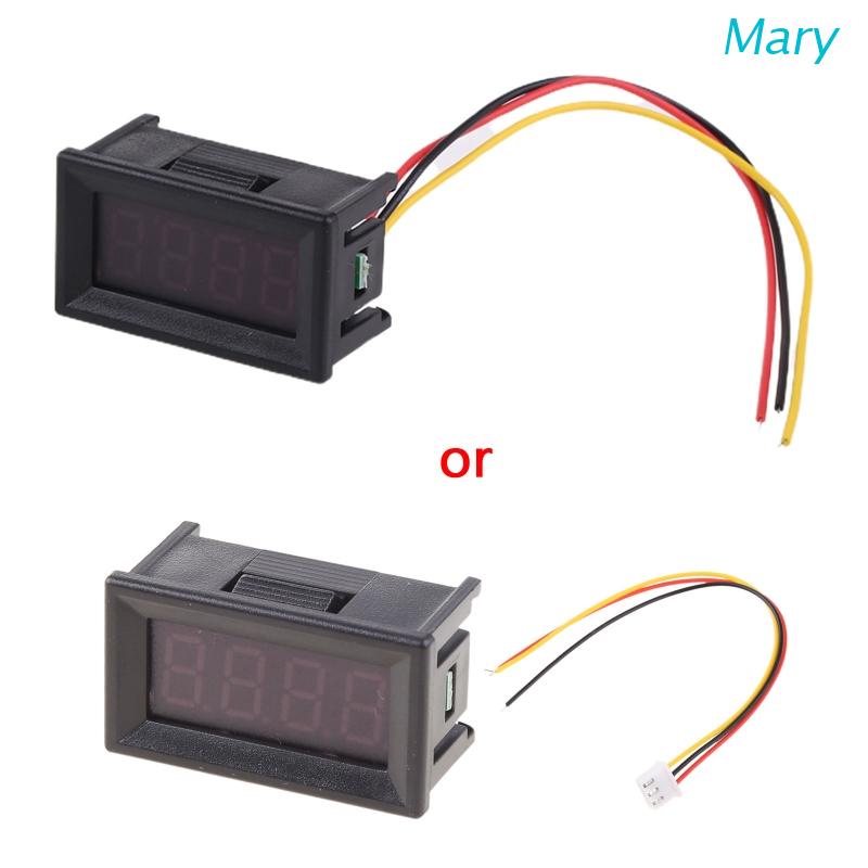 Mary Voltmeter Digital Multifungsi 4 Digit Display Panel Meter 3 Kabel DC 0-99.99V (100V)