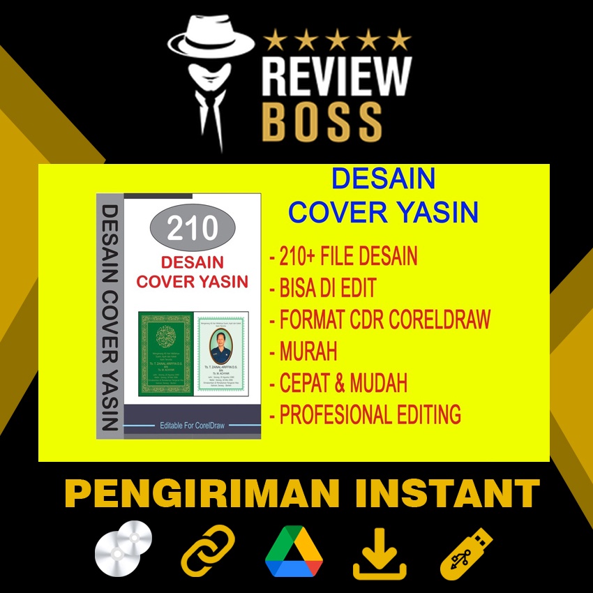 BUNDLE 210 TEMPLATE DESAIN COVER BUKU YASIN TAHLILAN PREMIUM LIFETIME DESIGN USAHA PERCETAKAN