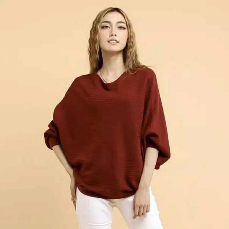 FX SHOP LASPERAL BATWING OVERSIZE RAJUT PREMIUM / ATASAN RAJUT