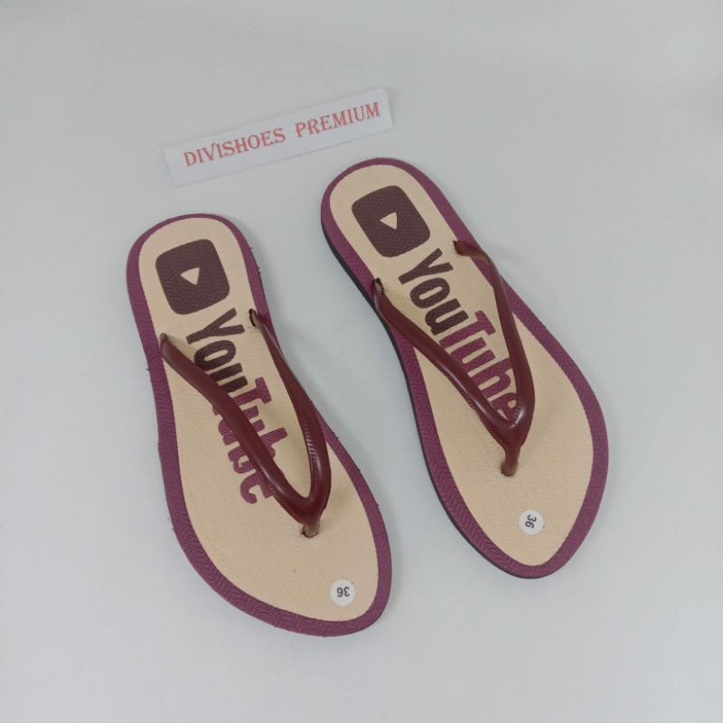 Sandal Jepit Wanita Karet Anti Slip JPT07 Sosmed