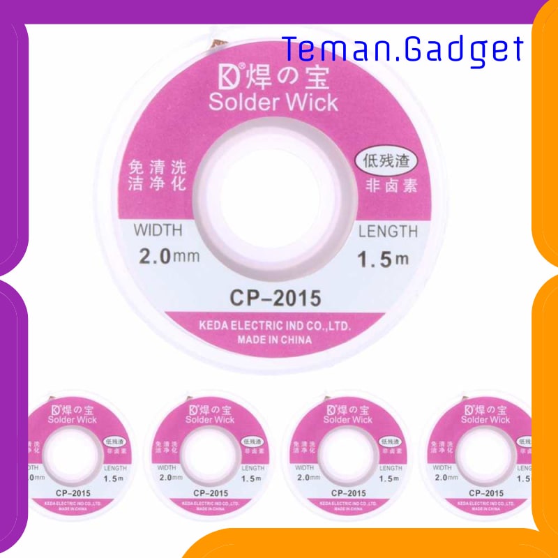 TG-DG367 PITA SOLDER WICK PEMBERSIH TIMAH 2.0MM 1.5 METER - CP-2015