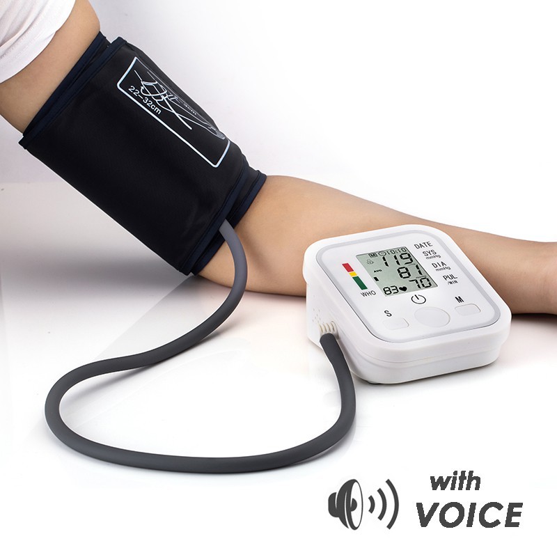 MPro Tensi Darah Digital Alat Cek Pengukur Tekanan dengan Suara Voice Tensimeter Sphygmomanometer B8 MNL