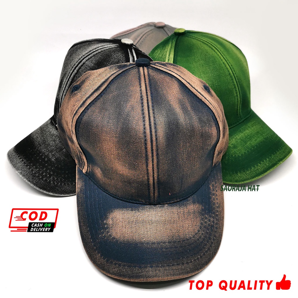 Topi Baseball Twill Katun Wash Polos Pria dan Wanita Dewasa Setelan Cakop Good Quality