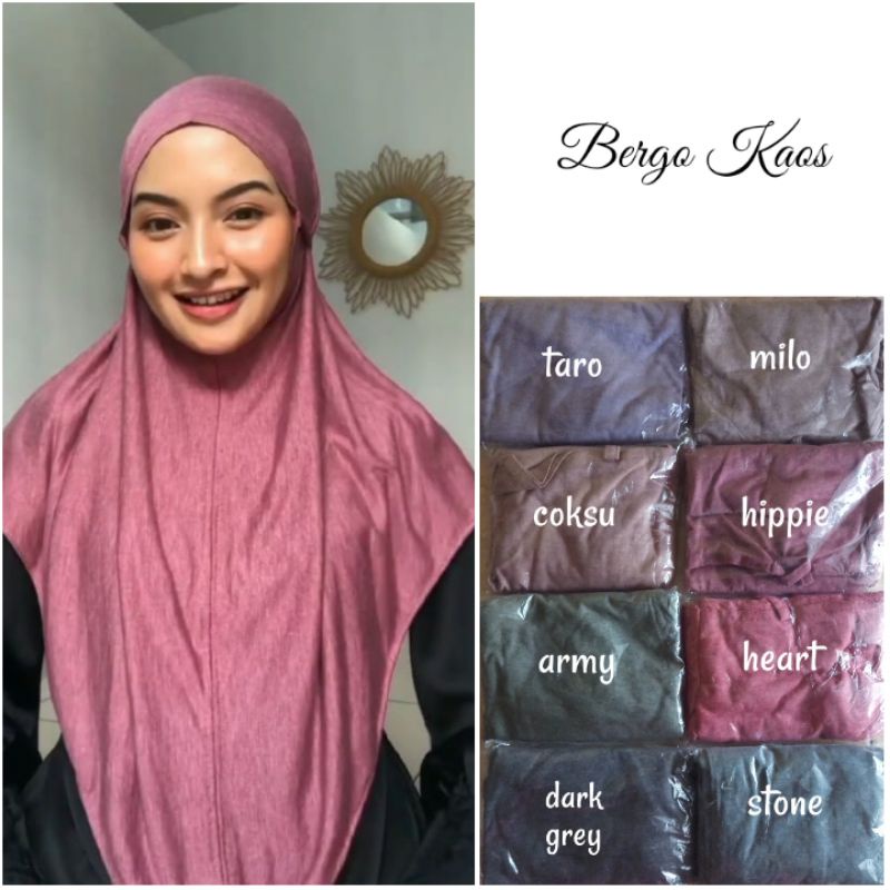 (COD) Hijab Bergo Kaos | bergo tali | hijab instan