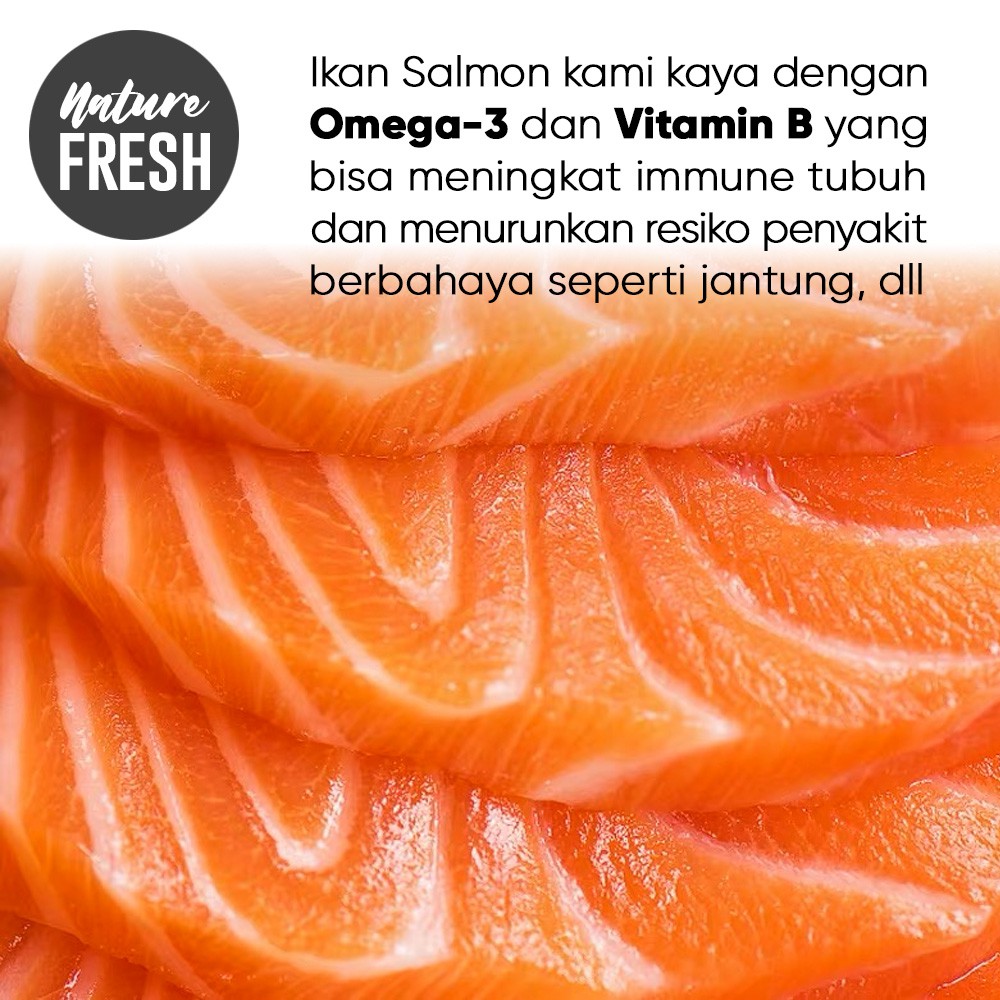 NatureFresh Ikan Salmon Atlantik Fillet Kualitas Premium 200gr Norway