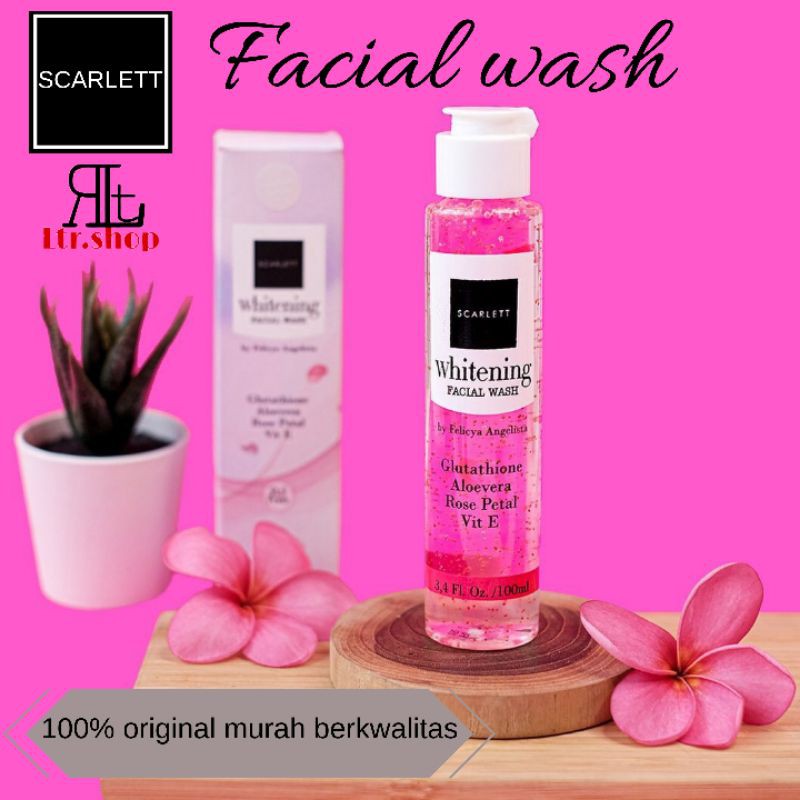 SCARLETT SCARLET WHITENING FACIAL WASH 100ML~SABUN MUKA CUCI MUKA PEMBERSIH MUKA