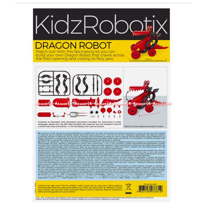 4M Kidzrobotix Red Dragon Robot Mainan Membuat Robot Naga Merah