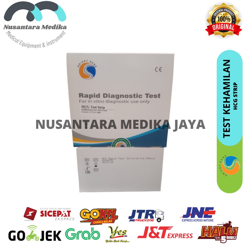 ORIENT GENE HCG Test Strip/Tes Kehamilan HCG Strip isi 50 strip