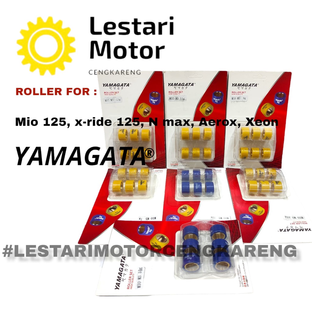 ROLLER NMAX LEXI AEROX MIO M3 Z 125 GT 125 XEON FINO FI 125 YAMAGATA RACING 8GR SD 15GR HARGA PER 3PC