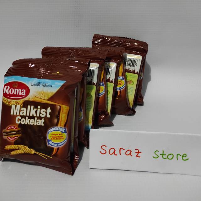 

Roma Malkist Sachet cokelat abon keju kopyor Mayora 27gr