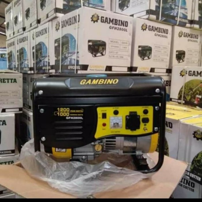 Genset Listrik Bensin 1000watt Gambino 1kw GFH2800L Generator