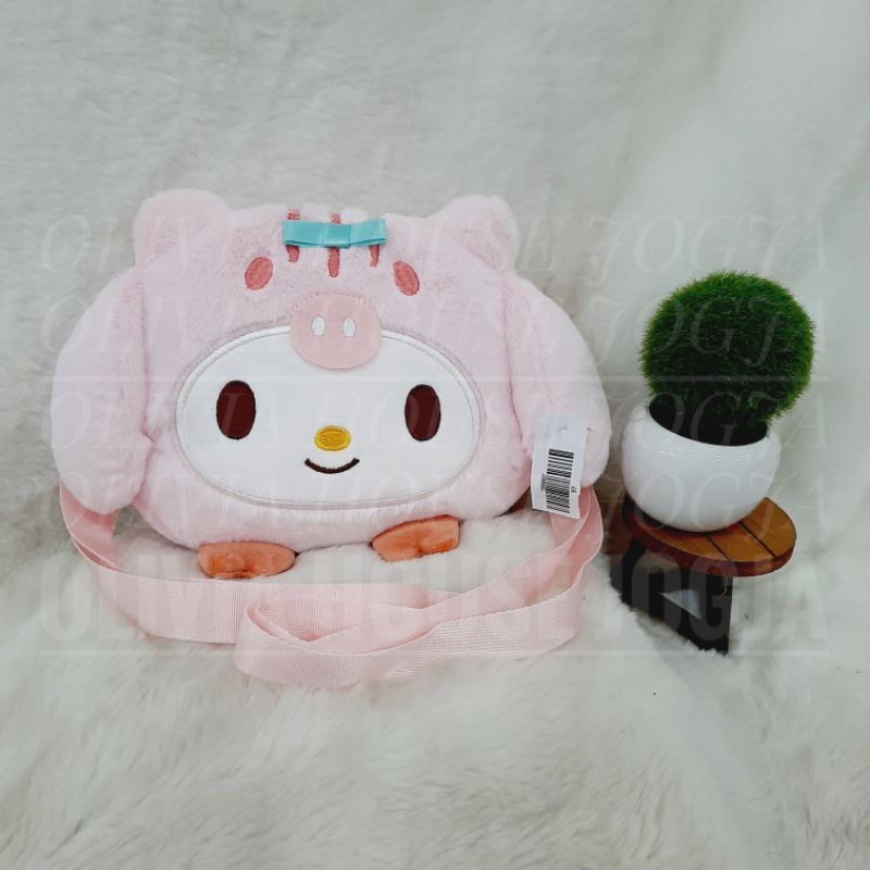 Tas Slempang My Melody 2 rest Bulu Slig Bag My Melody Bulu 2 rest Pink Tas My Melody Pink 2 rest