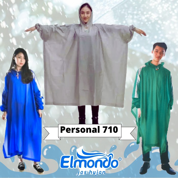 Jas Hujan Poncho Ponco Lengan Personal Elmondo 710 - Jas Hujan Mantel Kelelawar Kalong Murah Elmondo