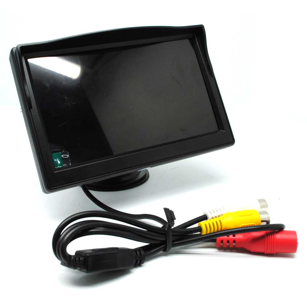 Monitor Rear View Parkir Mobil TFT LCD 5 Inch-Hitam