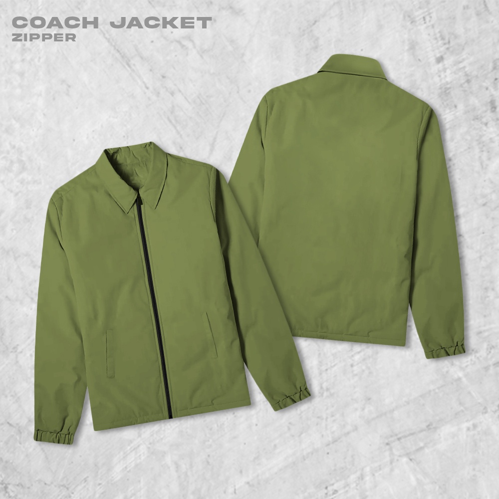 HIPNOP Dito Jaket Coach Zipper Polos Pria Jaket Parasut Unisex