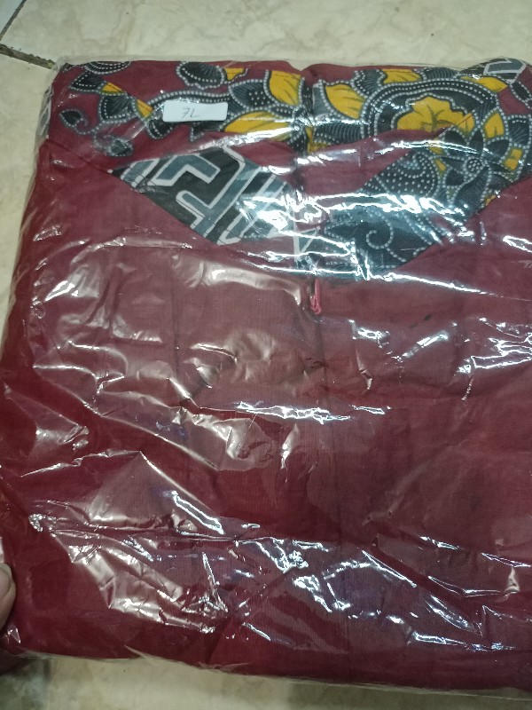Gamis Batik Marun S M L Xl Xxl 3xl 4xl 5xl 6xl 7xl