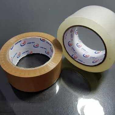 

Toserbasby- Lakban Selotip PAKING Merk STAR TAPE 100YARD ISOLASI Solasi Bening dan Coklat