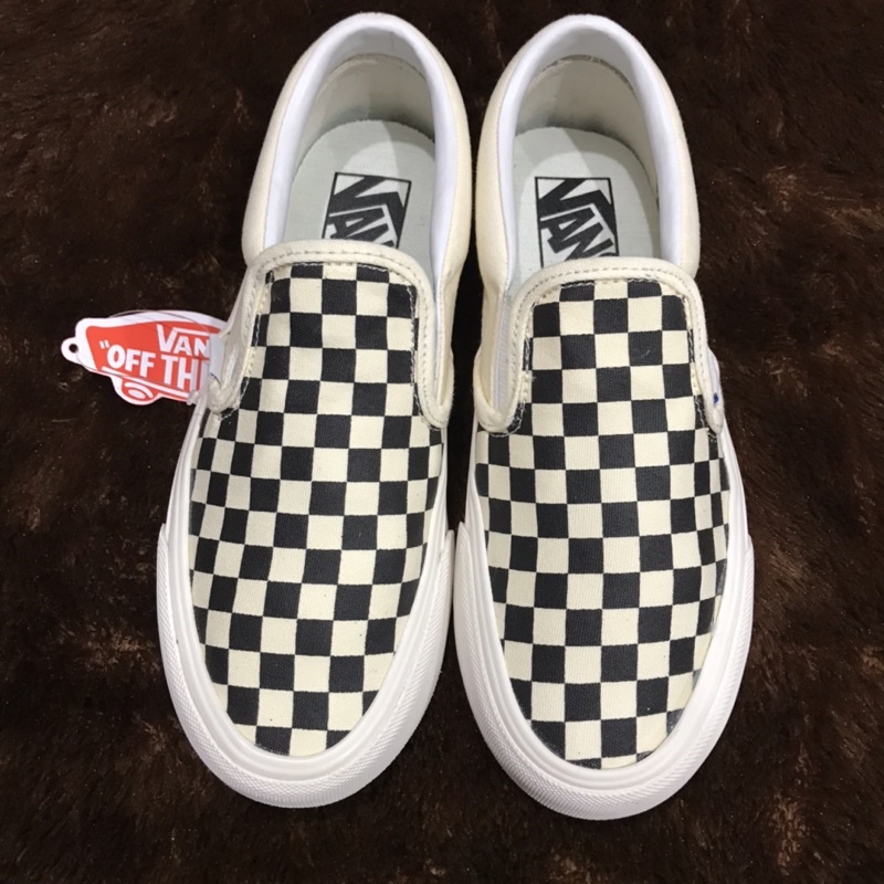 VANS SLIP ON CHEKERBOARD OG CATUR BLACK WHITE (BNIB)