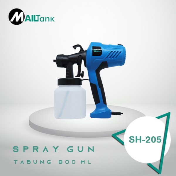 MAILTANK SH-205 SPRAY GUN ELECTRIC LISTRIK SEMPROTAN ANGIN CAT PAINT ZOOM MESIN CAT 400WATT 60HZ TERMURAH