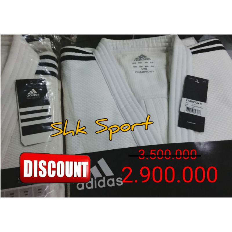 Baju Seragam Judo Gi Adidas Champion II White