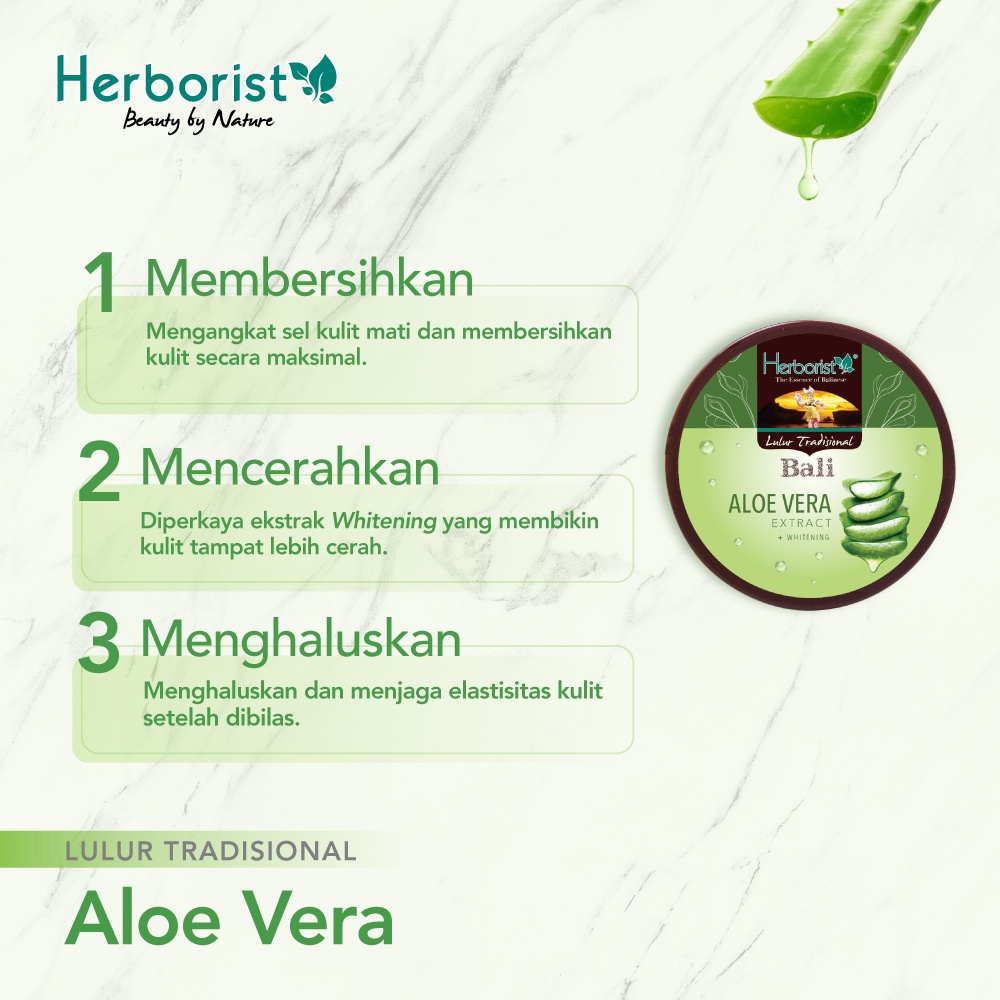 Herborist Aloe Vera Series | Gel 98% | Facial Wash | Face Mist Care | Moisturizer | Lulur | Sabun Batang | Shampoo | Body Wash (KIM)