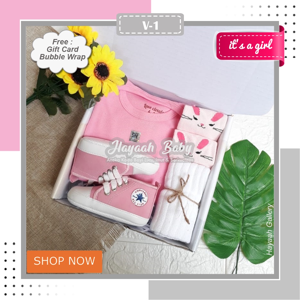 BABY HAMPERS NEWBORN Kado Bayi Cowok Parcel Bayi Laki laki Baby Gift Kekinian-V1 PINK