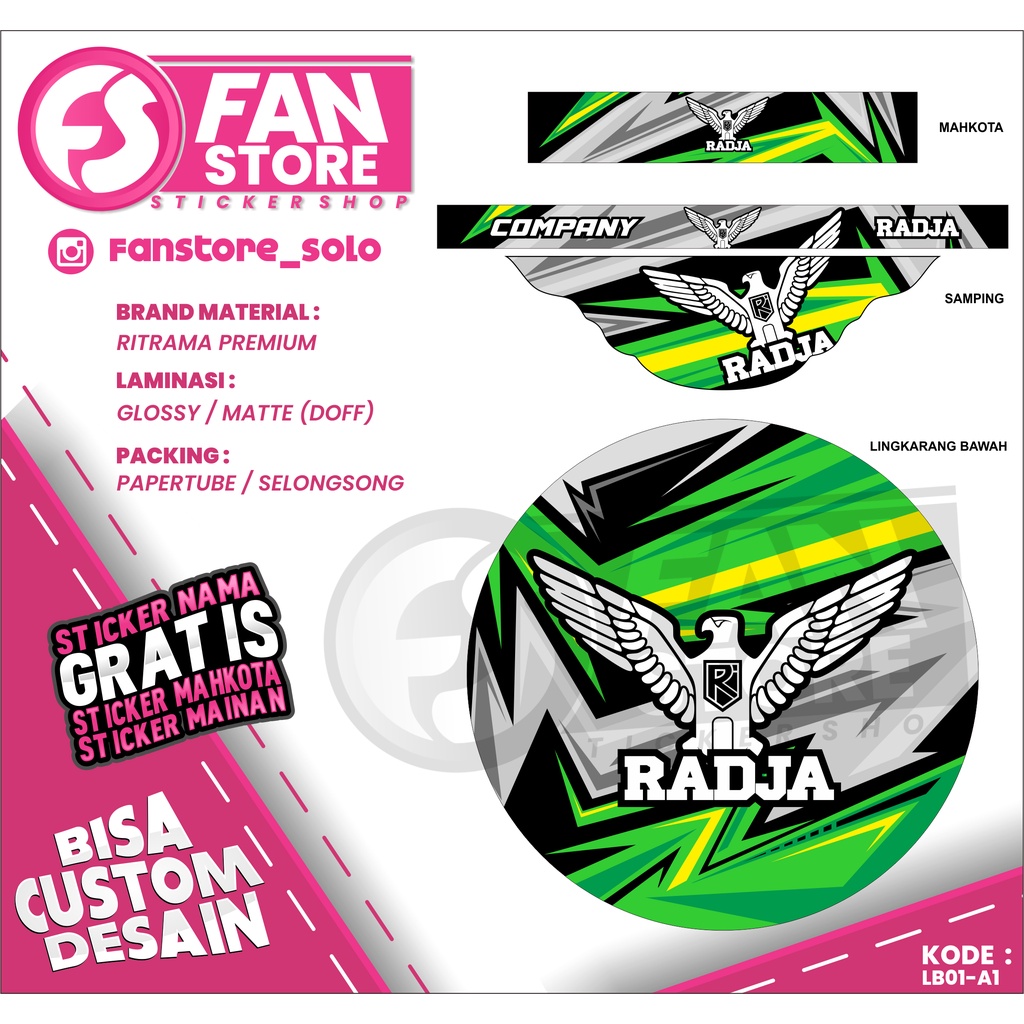 Stiker Decal SANGKAR LOVEBIRD Sangkar EBOD JAYA  - Aksesoris Sticker Sangkar Burung