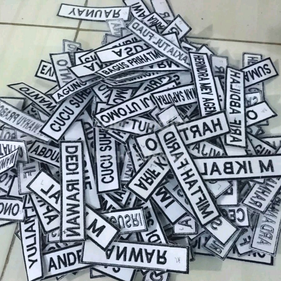 Bordir Custom Nama BORDIR KOMPUTER Satuan