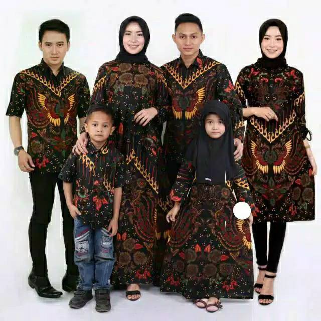 Batik Couple/Batik Couple Keluarga/Batik Jumbo/Sarimbit Keluarga/Baju Batik motif kupu coklat