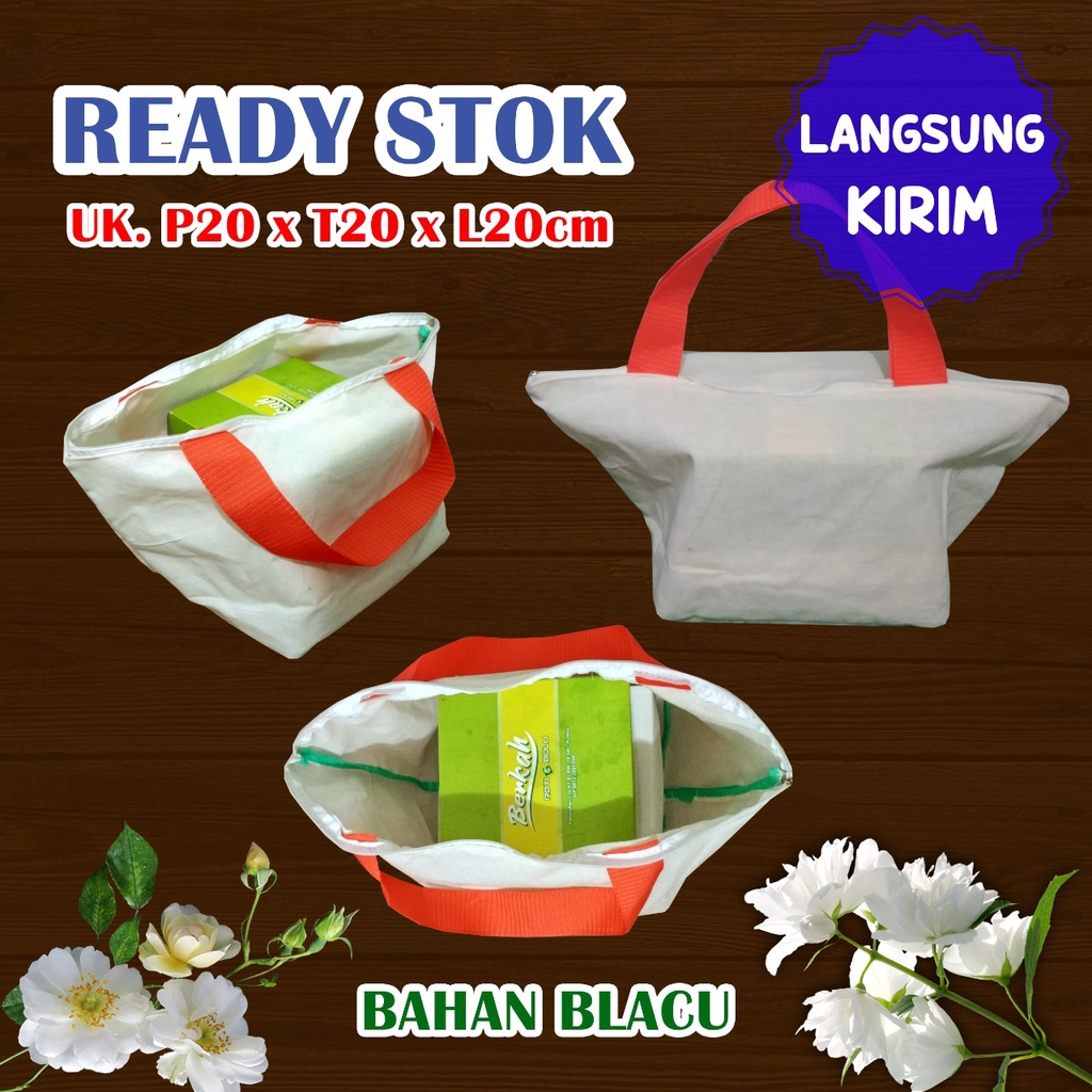 READY STOCK TAS BLACU POLOS/TAS TENTENG MULTIFUNGSI/TAS SOUVENIR SERBAGUNA
