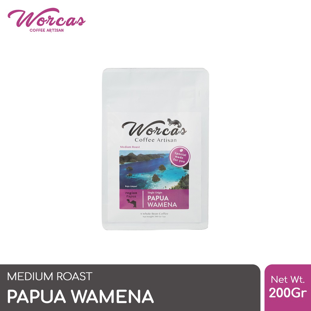 

WORCAS Kopi Arabika Papua Wamena 200 Gram - Medium Roast
