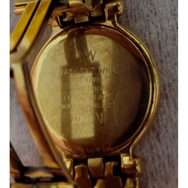 Jam Tangan Raymond Weil Fidelio Watch w/MSRP 18K Gold Electroplated 10M Quartz Watch
