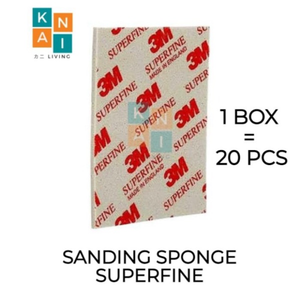 

Promo 3M Sanding Sponge SuperFine Box 20pcs - 11.5 x 14 cm - Amplas Gundam Limited
