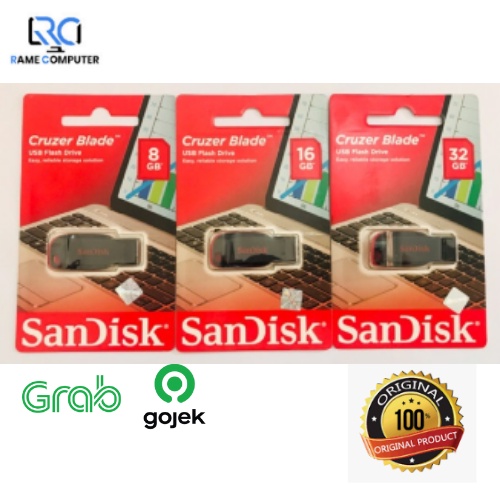 FLASHDISK SANDISK 8gb 16gb 32gb 64gb 128gb CZ50 FLASH DRIVE FD GARANSI RESMI