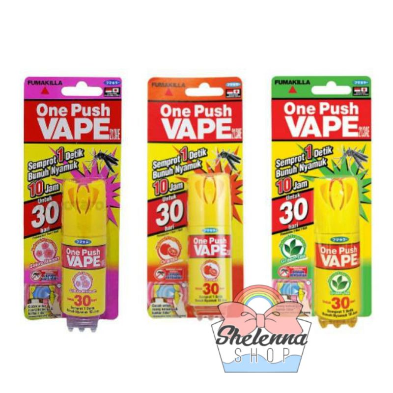 One Push Vape 30 Hari 10ml 1 kali Semprot obat nyamuk Fumakilla
