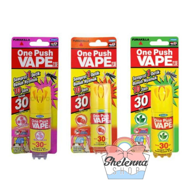 One Push Vape 30 Hari 10ml 1 kali Semprot obat nyamuk Fumakilla